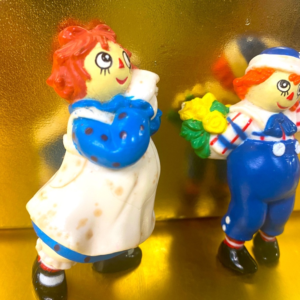 RAGGEDY ANN & RAGGEDY ANDY VINTAGE 1988 TARA TOYS COLLECTIBLE FIGURES - Picture 4 of 12